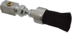 LDI Industries - 1" Width/Diam, PTF Thread Oil Reservoir Lubrication Brushes - 1-5/8" Bristle Length, 250°F, 3-5/8" Length Under Mounting Thread, Straight Shank - Eagle Tool & Supply