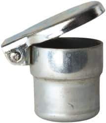 Gits - Steel, Zinc Plated, Shoulder Drive One Piece, Straight Oil Hole Cover - 0.878-0.880" Drive Diam, 7/8" Drive-In Hole Diam, 1/2" Drive Length, 1-1/16" Overall Height - Eagle Tool & Supply