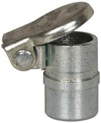 Gits - Steel, Zinc Plated, Beaded Drive One Piece, Straight Oil Hole Cover - 0.253-0.255" Drive Diam, 1/4" Drive-In Hole Diam, 5/32" Drive Length, 13/32" Overall Height - Eagle Tool & Supply