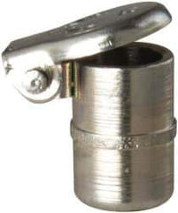 Gits - Steel, Zinc Plated, Beaded Drive One Piece, Straight Oil Hole Cover - 0.315-0.317" Drive Diam, 5/16" Drive-In Hole Diam, 7/32" Drive Length, 1/2" Overall Height - Eagle Tool & Supply