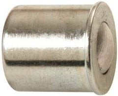 Gits - Steel, Zinc Plated, Plain Drive One Piece, Ball Valve Oil Hole Cover - 0.441-0.443" Drive Diam, 7/16" Drive-In Hole Diam, 15/32" Drive Length, 17/32" Overall Height - Eagle Tool & Supply