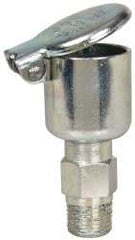 Gits - 9/64 Ounce Capacity, 1/8-27 Thread, Steel, Zinc Plated, Brazed Body Oil Cup - 1-21/32" High, 5/16" Thread Length, Gravity Feed - Eagle Tool & Supply