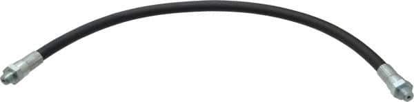 Alemite - 18" Long, 6,000 psi Operating Pressure, Thermoplastic Grease Gun Hose - 1/8 NPTF, 12,000 psi Burst Pressure - Eagle Tool & Supply
