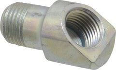 Alemite - 45° Head Angle, Grease Fitting Adapter - 1" Overall Height, 7/16" Shank Length - Eagle Tool & Supply