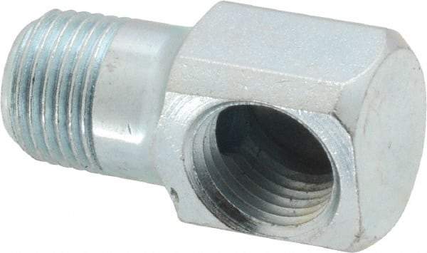 Alemite - 90° Head Angle, Grease Fitting Adapter - 1" Overall Height, 7/16" Shank Length - Eagle Tool & Supply