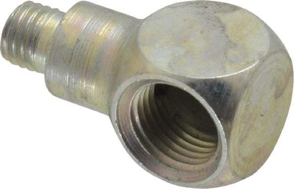 Alemite - 90° Head Angle, Grease Fitting Adapter - 1-1/32" Overall Height, 7/32" Shank Length - Eagle Tool & Supply