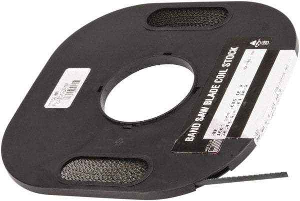 M.K. MORSE - 1/4" x 100' x 0.025" Carbon Steel Band Saw Blade Coil Stock - 18 TPI, Toothed Edge, Raker Set, Flexible Back, Constant Pitch, - Eagle Tool & Supply