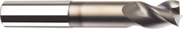SGS - 1/2", 2 Flute, Single End, Solid Carbide, 0.02" Corner Radius End Mill - 3" OAL, 45° Helix, Right Hand Flute, 3/4" LOC, Right Hand Cut, 1-1/2" Extended Reach - Eagle Tool & Supply