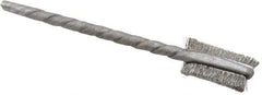 Osborn - 1/4" Diam Flat Steel Tube Brush - 0.003" Filament Diam, 9/16" Brush Length, 2-1/8" OAL, 3/32" Diam Shank - Eagle Tool & Supply
