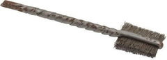 Osborn - 3/8" Diam Flat Steel Tube Brush - 0.003" Filament Diam, 9/16" Brush Length, 2-1/8" OAL, 3/32" Diam Shank - Eagle Tool & Supply