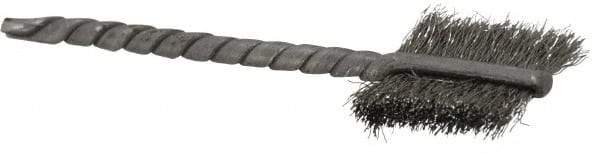 Osborn - 1/2" Diam Flat Steel Tube Brush - 0.003" Filament Diam, 9/16" Brush Length, 2-1/8" OAL, 3/32" Diam Shank - Eagle Tool & Supply