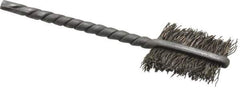 Osborn - 1/2" Diam Flat Steel Tube Brush - 0.008" Filament Diam, 9/16" Brush Length, 2-1/8" OAL, 3/32" Diam Shank - Eagle Tool & Supply