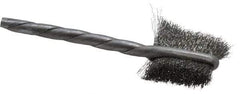 Osborn - 5/8" Diam Flat Steel Tube Brush - 0.003" Filament Diam, 5/8" Brush Length, 2-1/4" OAL, 1/8" Diam Shank - Eagle Tool & Supply