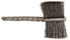Osborn - 1" Diam Flat Steel Tube Brush - 0.005" Filament Diam, 5/8" Brush Length, 2-1/4" OAL, 1/8" Diam Shank - Eagle Tool & Supply