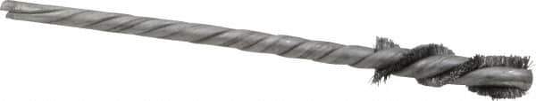 Osborn - 1/4" Diam Helical Steel Tube Brush - 0.005" Filament Diam, 1" Brush Length, 3-1/2" OAL, 1/8" Diam Shank - Eagle Tool & Supply