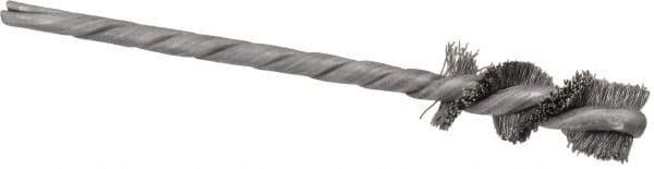 Osborn - 3/8" Diam Helical Steel Tube Brush - 0.008" Filament Diam, 1" Brush Length, 3-1/2" OAL, 1/8" Diam Shank - Eagle Tool & Supply