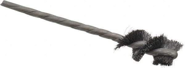 Osborn - 1/2" Diam Helical Steel Tube Brush - 0.005" Filament Diam, 1" Brush Length, 3-1/2" OAL, 1/8" Diam Shank - Eagle Tool & Supply