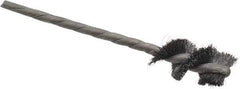 Osborn - 1/2" Diam Helical Steel Tube Brush - 0.005" Filament Diam, 1" Brush Length, 3-1/2" OAL, 1/8" Diam Shank - Eagle Tool & Supply