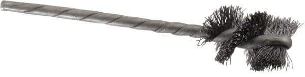 Osborn - 5/8" Diam Helical Steel Tube Brush - 0.008" Filament Diam, 1" Brush Length, 3-1/2" OAL, 1/8" Diam Shank - Eagle Tool & Supply
