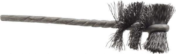 Osborn - 7/8" Diam Helical Steel Tube Brush - 0.008" Filament Diam, 1" Brush Length, 3-1/2" OAL, 1/8" Diam Shank - Eagle Tool & Supply