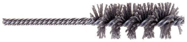 Osborn - 1" Long x 1/4" Diam Steel Tube End Fitting Brush - 6-3/8" OAL, 0.005" Wire Diam - Eagle Tool & Supply