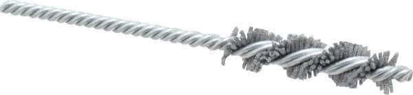 Osborn - 1/2" Diam Helical Nylon Tube Brush - 2" Brush Length, 5" OAL, 0.187" Diam Shank - Eagle Tool & Supply