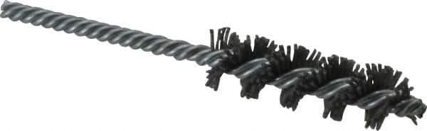 Osborn - 3/4" Diam Helical Nylon Tube Brush - 2-1/2" Brush Length, 5" OAL, 0.168" Diam Shank - Eagle Tool & Supply