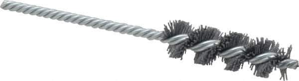 Osborn - 5/8" Diam Helical Nylon Tube Brush - 2" Brush Length, 5" OAL, 0.208" Diam Shank - Eagle Tool & Supply