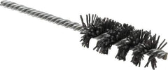 Osborn - 1" Diam Helical Nylon Tube Brush - 2-1/2" Brush Length, 5-1/2" OAL, 1/4" Diam Shank - Eagle Tool & Supply