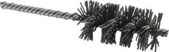 Osborn - 1-1/4" Diam Helical Nylon Tube Brush - 2-1/2" Brush Length, 5-1/2" OAL, 1/4" Diam Shank - Eagle Tool & Supply