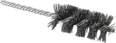 Osborn - 1-1/4" Diam Helical Nylon Tube Brush - 2-1/2" Brush Length, 5-1/2" OAL, 1/4" Diam Shank - Eagle Tool & Supply