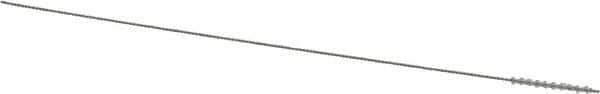 Osborn - 0.05" Diam Helical Nylon Tube Brush - 1/2" Brush Length, 4" OAL, 0.023" Diam Shank - Eagle Tool & Supply