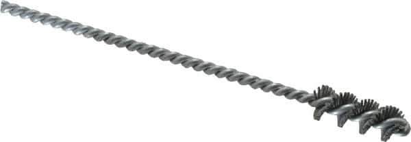 Osborn - 0.385" Diam Helical Nylon Tube Brush - 1" Brush Length, 5" OAL, 0.152" Diam Shank - Eagle Tool & Supply