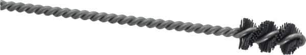 Osborn - 0.515" Diam Helical Nylon Tube Brush - 1" Brush Length, 5" OAL, 0.169" Diam Shank - Eagle Tool & Supply