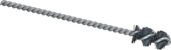 Osborn - 0.515" Diam Helical Nylon Tube Brush - 1" Brush Length, 5" OAL, 0.169" Diam Shank - Eagle Tool & Supply
