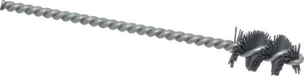 Osborn - 0.64" Diam Helical Nylon Tube Brush - 1" Brush Length, 5" OAL, 0.169" Diam Shank - Eagle Tool & Supply