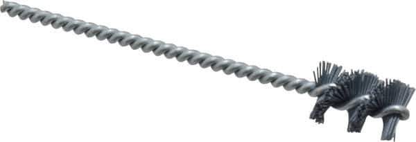 Osborn - 0.64" Diam Helical Nylon Tube Brush - 1" Brush Length, 5" OAL, 0.169" Diam Shank - Eagle Tool & Supply