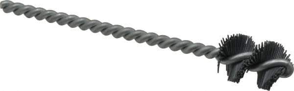 Osborn - 0.765" Diam Helical Nylon Tube Brush - 1" Brush Length, 5" OAL, 0.228" Diam Shank - Eagle Tool & Supply