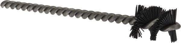 Osborn - 0.765" Diam Helical Nylon Tube Brush - 1" Brush Length, 5" OAL, 0.228" Diam Shank - Eagle Tool & Supply
