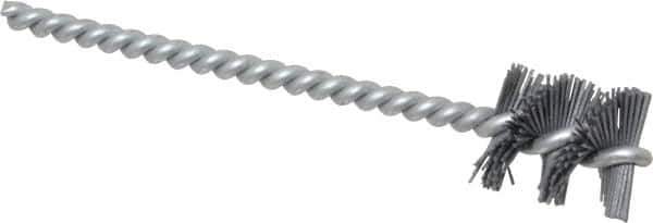 Osborn - 0.89" Diam Helical Nylon Tube Brush - 1" Brush Length, 5" OAL, 0.228" Diam Shank - Eagle Tool & Supply