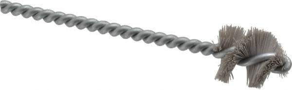 Osborn - 0.89" Diam Helical Nylon Tube Brush - 1" Brush Length, 5" OAL, 0.228" Diam Shank - Eagle Tool & Supply