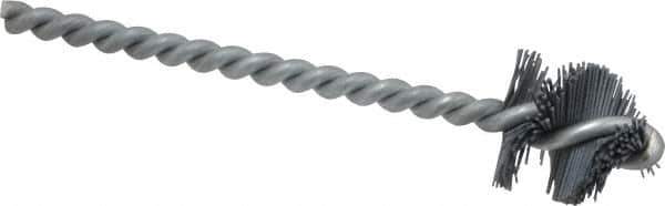 Osborn - 1.015" Diam Helical Nylon Tube Brush - 1" Brush Length, 5" OAL, 1/4" Diam Shank - Eagle Tool & Supply