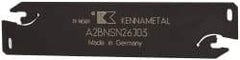 Kennametal - 1.0236" Blade Height, 0.0945" Blade Width, 4.3307" OAL, Neutral Cut, Double End Indexable Cut-Off Blade - 40mm Max Depth of Cut, A2BNSN Blade, A2 Cut-Off Series - Eagle Tool & Supply