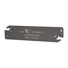 Kennametal - 1.0236" Blade Height, 0.1339" Blade Width, 4.3307" OAL, Neutral Cut, Double End Indexable Cut-Off Blade - 40mm Max Depth of Cut, A2BNSN Blade, A2 Cut-Off Series - Eagle Tool & Supply