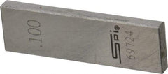 SPI - 0.1" Rectangular Steel Gage Block - Accuracy Grade 0, Includes NIST Traceability Certification - Eagle Tool & Supply