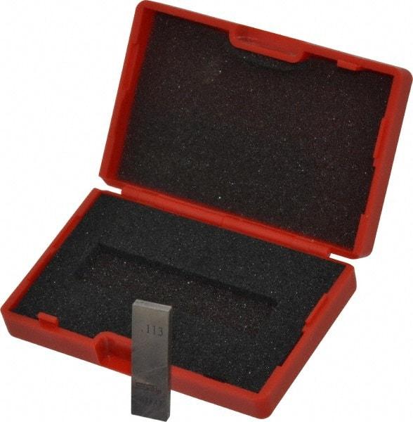 SPI - 0.113" Rectangular Steel Gage Block - Accuracy Grade 0, Includes NIST Traceability Certification - Eagle Tool & Supply