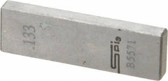 SPI - 0.133" Rectangular Steel Gage Block - Accuracy Grade 0, Includes NIST Traceability Certification - Eagle Tool & Supply