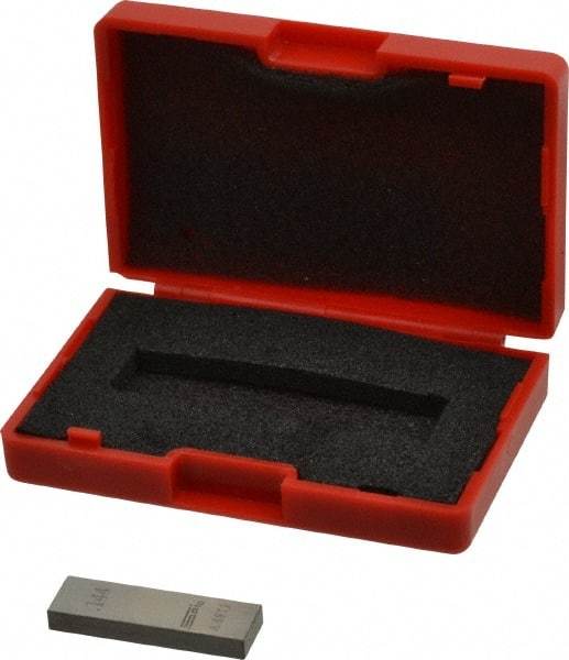 SPI - 0.144" Rectangular Steel Gage Block - Accuracy Grade 0, Includes NIST Traceability Certification - Eagle Tool & Supply