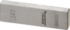 SPI - 0.147" Rectangular Steel Gage Block - Accuracy Grade 0, Includes NIST Traceability Certification - Eagle Tool & Supply