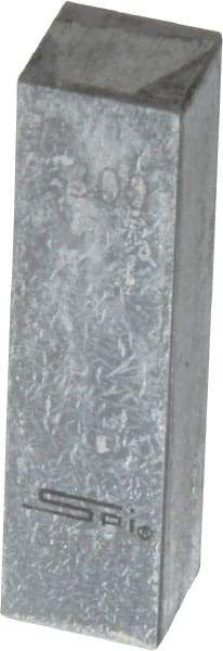 SPI - 0.3" Rectangular Steel Gage Block - Accuracy Grade 0, Includes NIST Traceability Certification - Eagle Tool & Supply